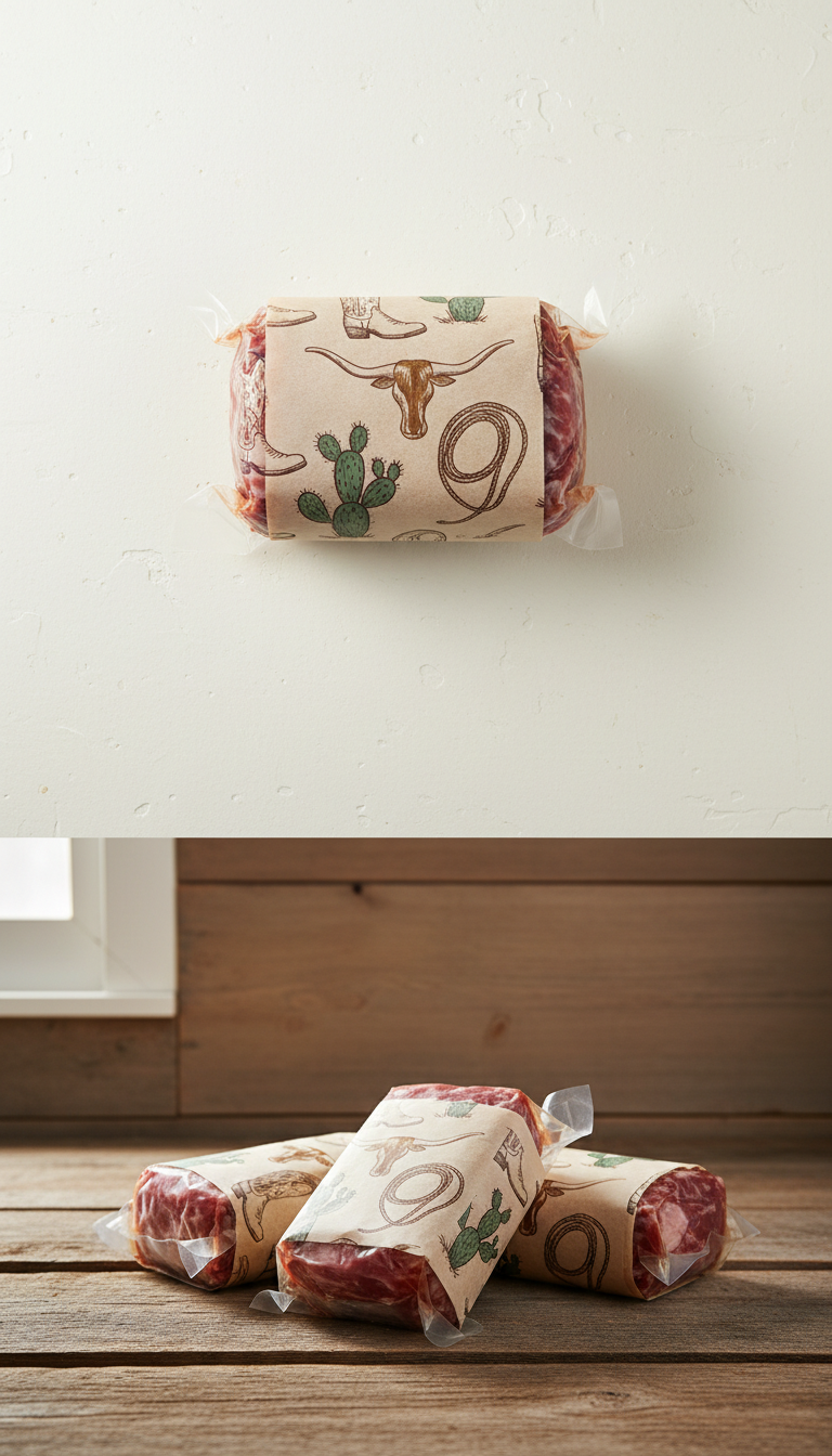Half Beef with Playful Wrapping